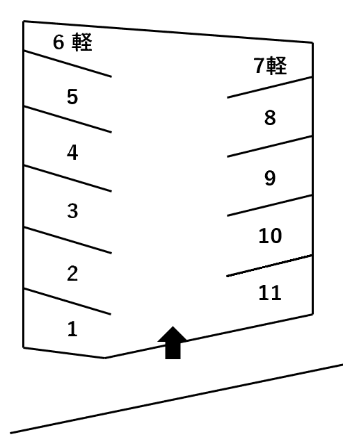 東尾道北口駐車場の駐車配置図