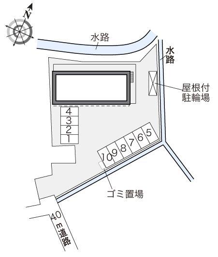 フラワー開成Ⅱ(33196)の駐車配置図