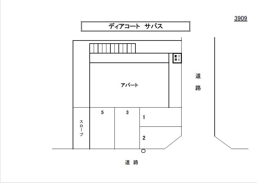 ディアコート　サバスの駐車配置図
