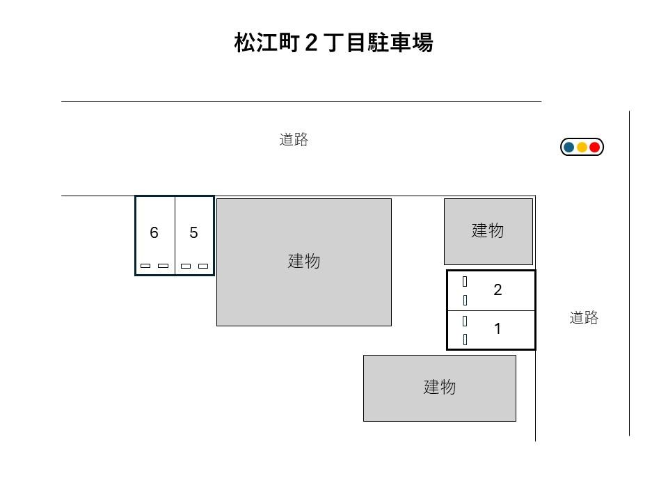 松江町2丁目駐車場の駐車配置図