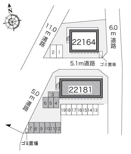 リバーサイド室町(22181)の駐車配置図