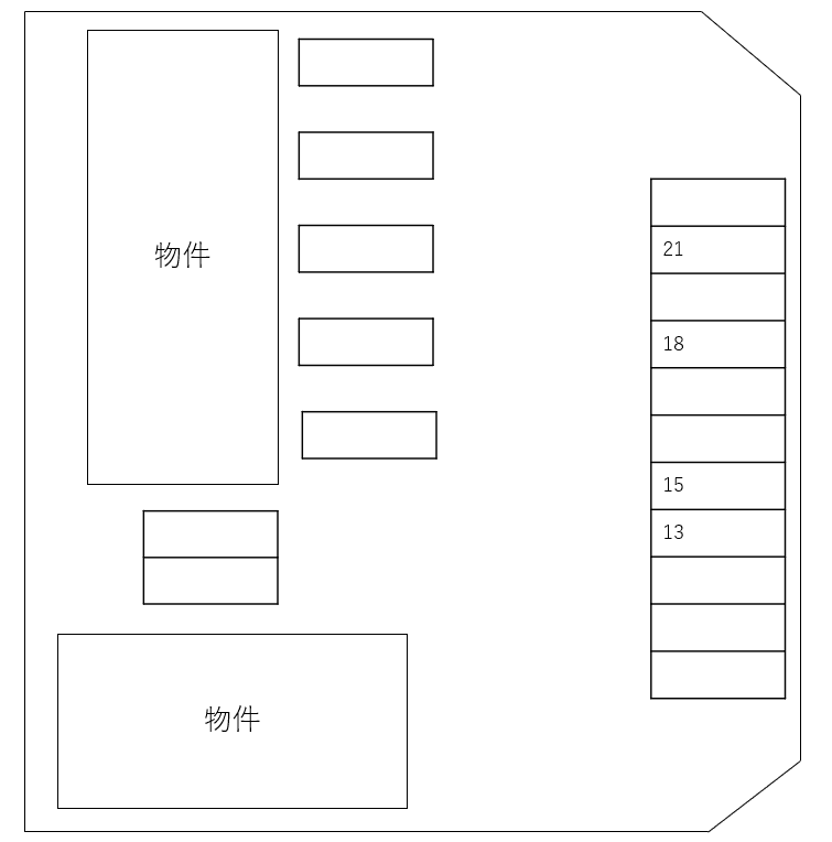 Ｂｅｌｌｅ　Ｃｏｌｌｉｎｅ　Ａ・Ｂ別駐車場の駐車配置図