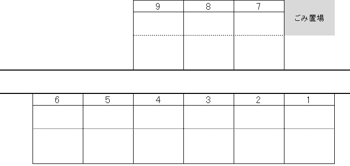 上新井駐車場の駐車配置図