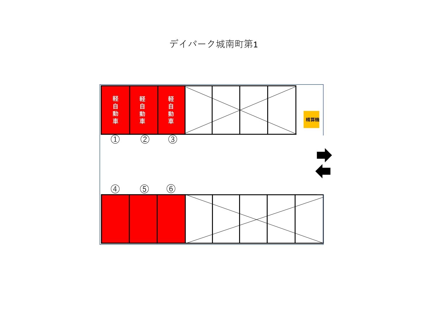 デイパーク城南町第1の駐車配置図