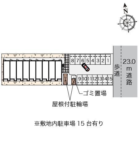クレイノグランルーチェⅡ(57440)の駐車配置図