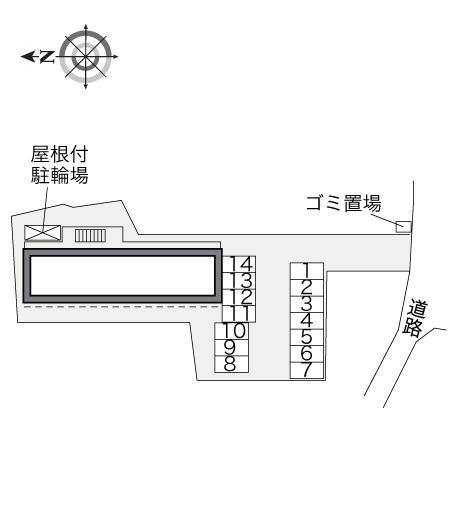 オレンジ(28000)の駐車配置図