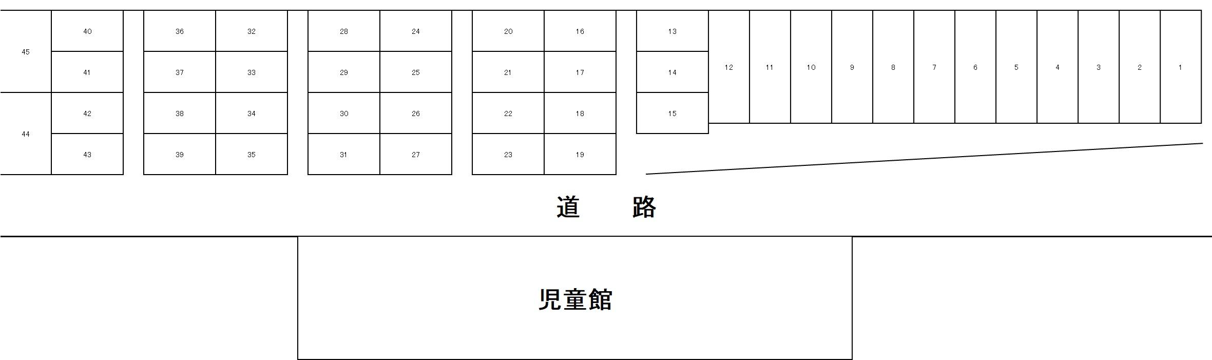 角田東駐車場の駐車配置図