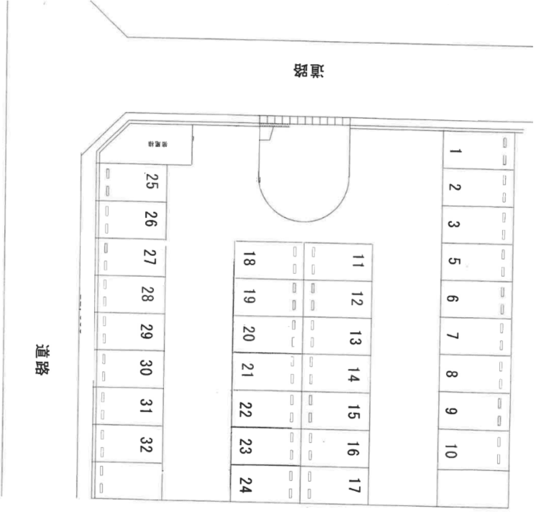 安田駐車場の駐車配置図