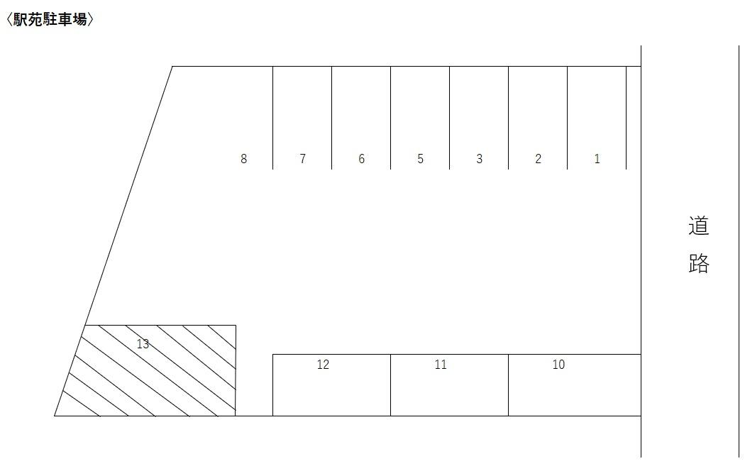 駅苑駐車場の駐車配置図