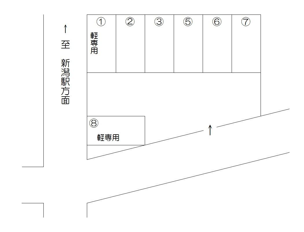 長谷川駐車場の駐車配置図
