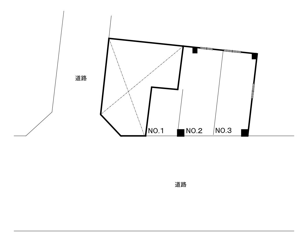 白川ビル駐車場の駐車配置図