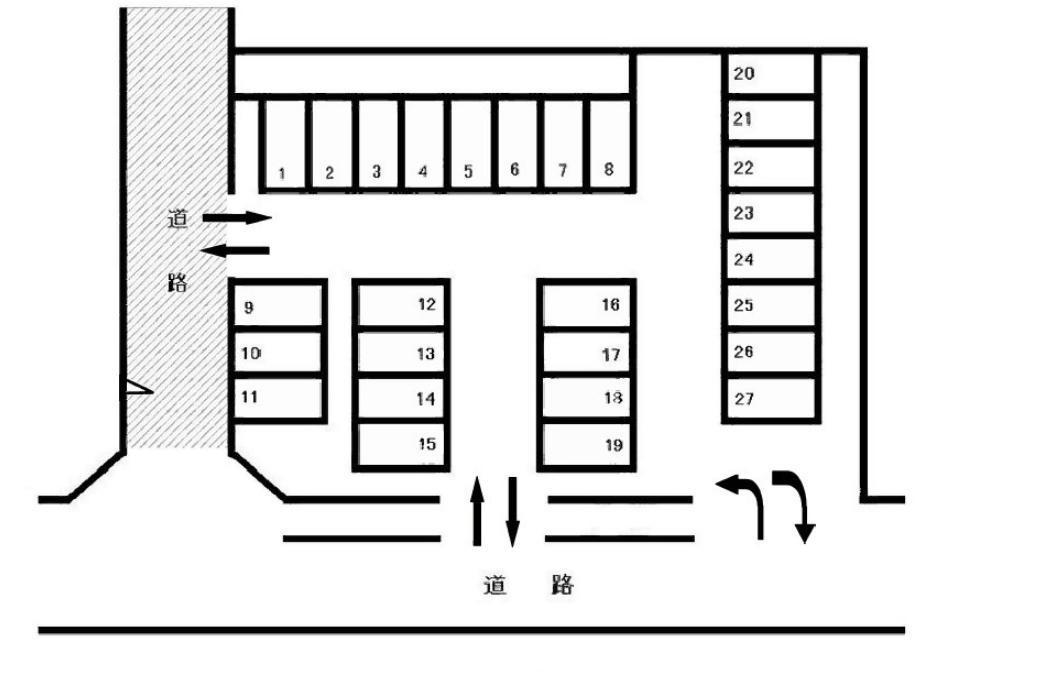 あおば通1丁目駐車場の駐車配置図