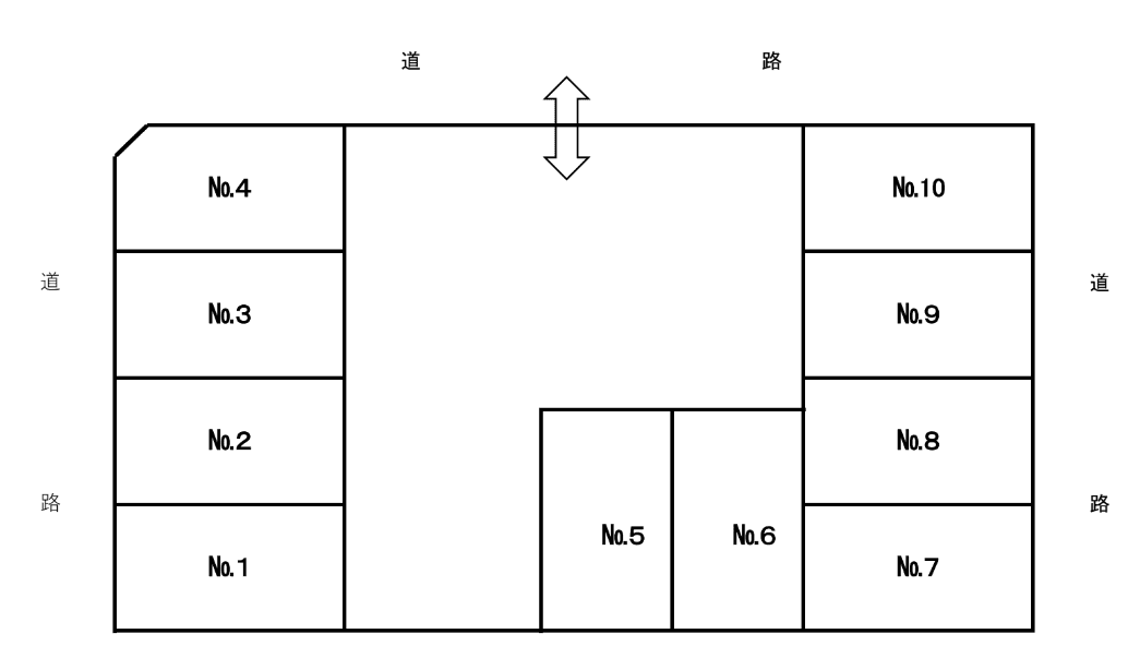 奥冨第2駐車場の駐車配置図