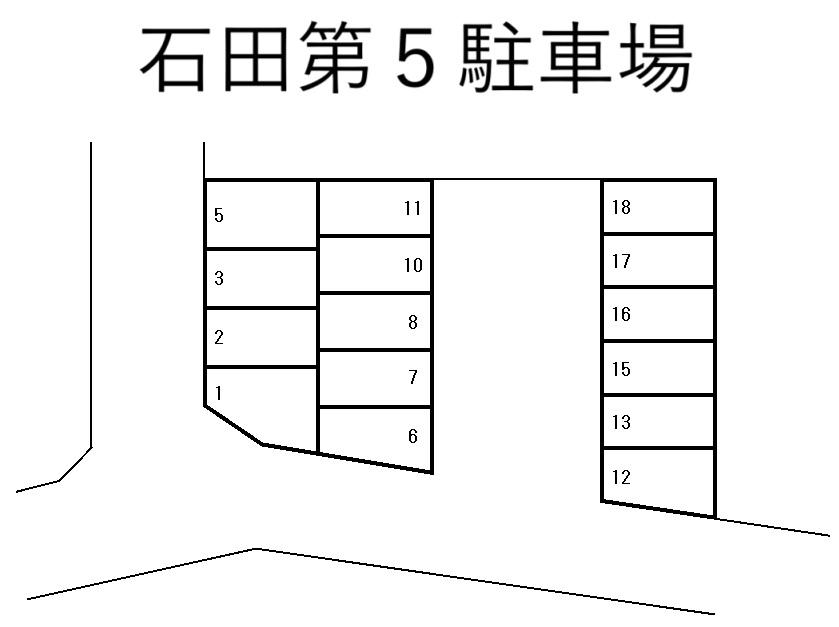 石田第５駐車場の駐車配置図