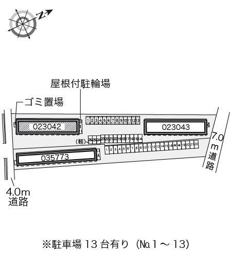 やいろちょう(23042)の駐車配置図