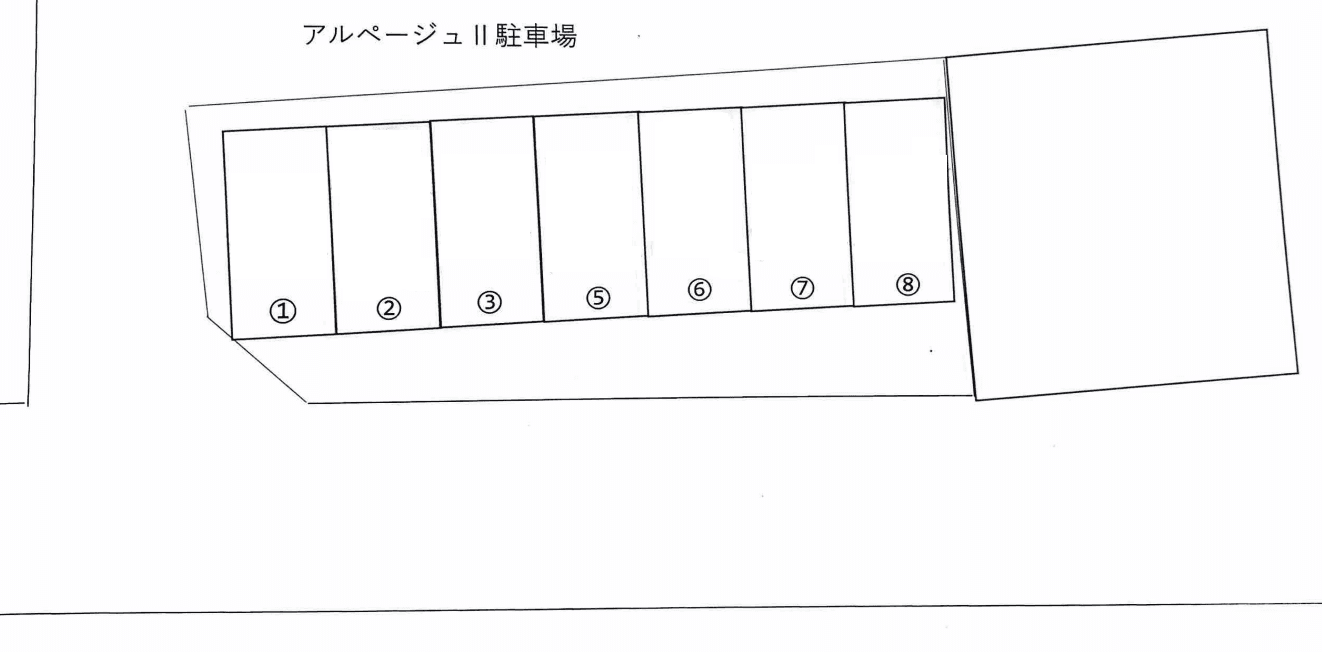 アルページュⅡ駐車場の駐車配置図