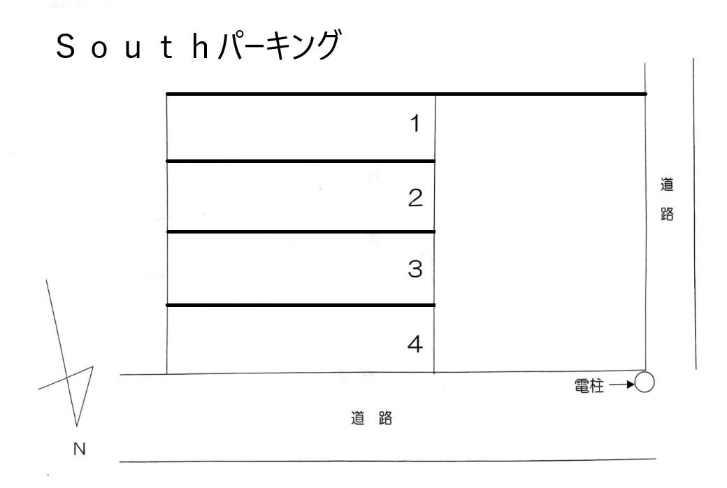 Ｓｏｕｔｈパーキングの駐車配置図