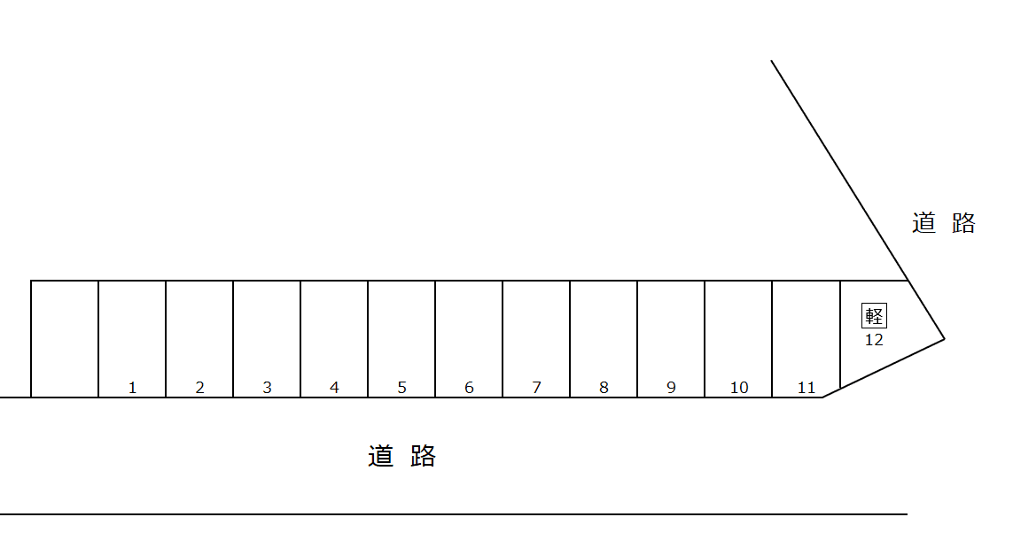 三潴駅前駐車場の駐車配置図