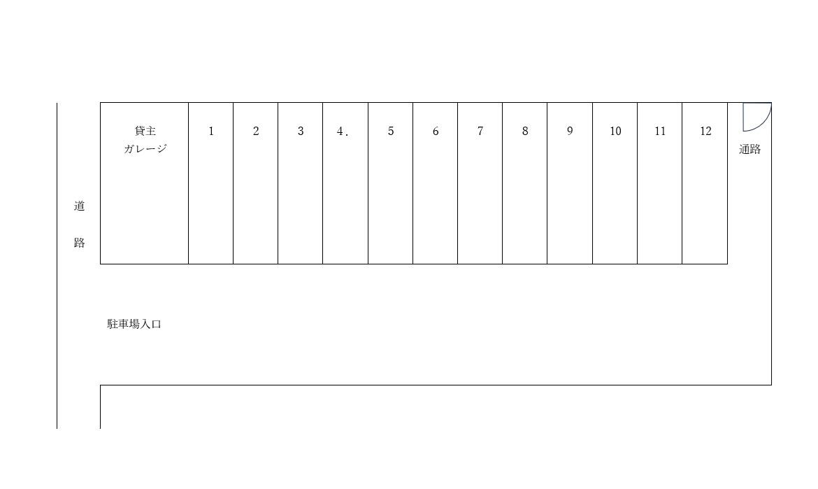 猿海道二丁目駐車場【53】の駐車配置図