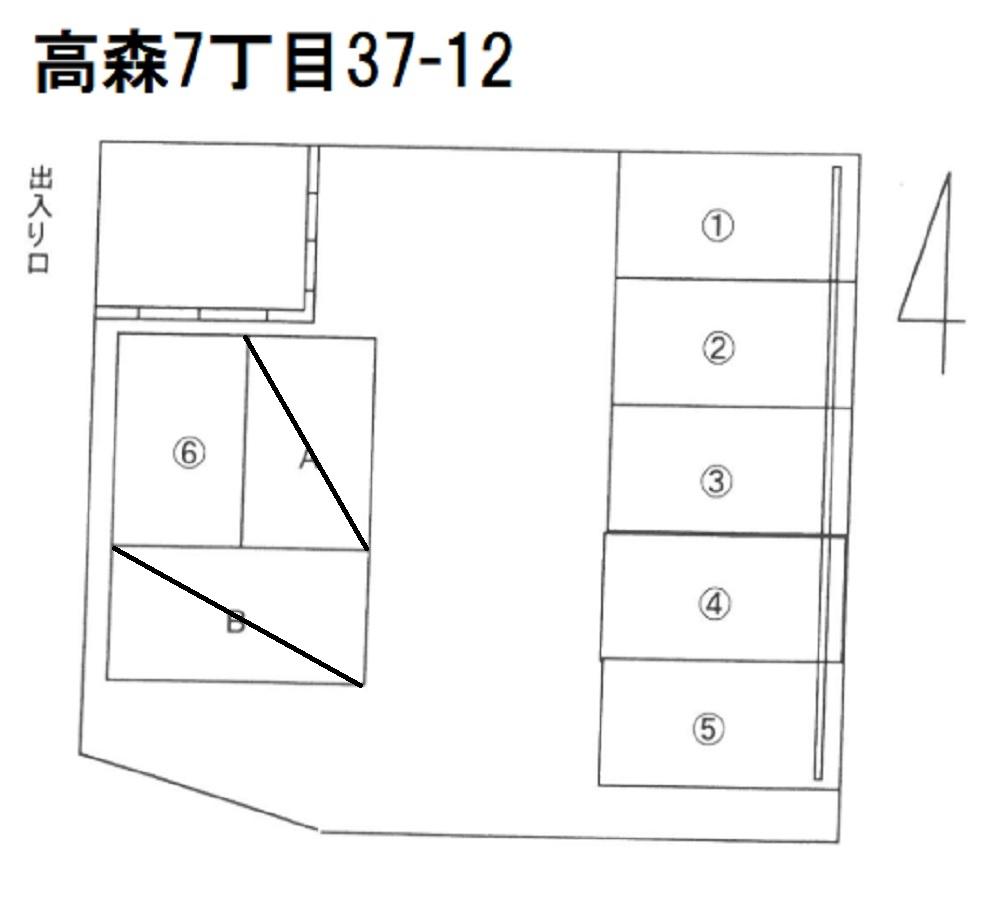 高森7丁目37-12駐車場の駐車配置図