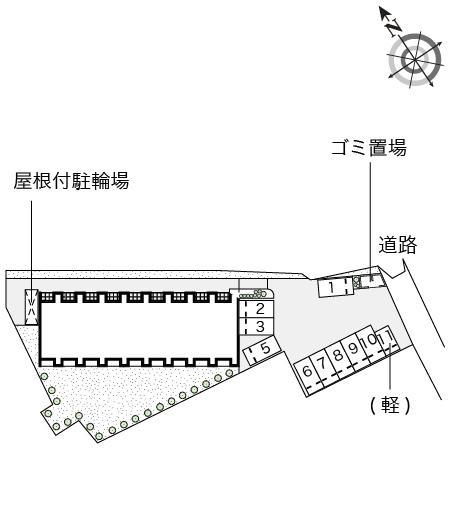 クレールレジェンド(53970)の駐車配置図