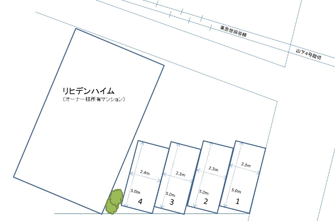 赤堤駐車場の駐車配置図