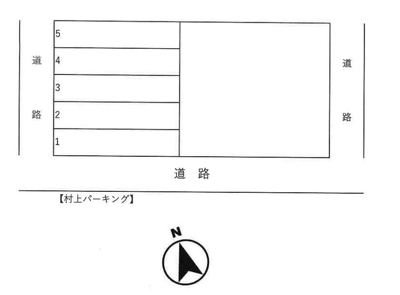 村上パーキングの駐車配置図
