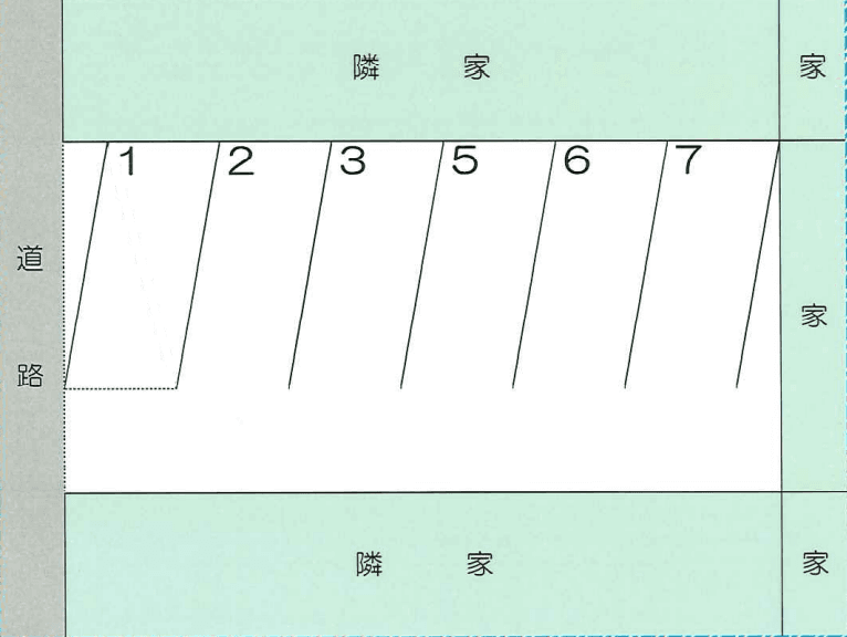 道畑長坂台駐車場の駐車配置図