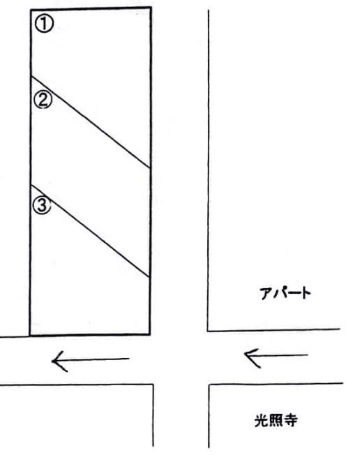 輝パーキングの駐車配置図