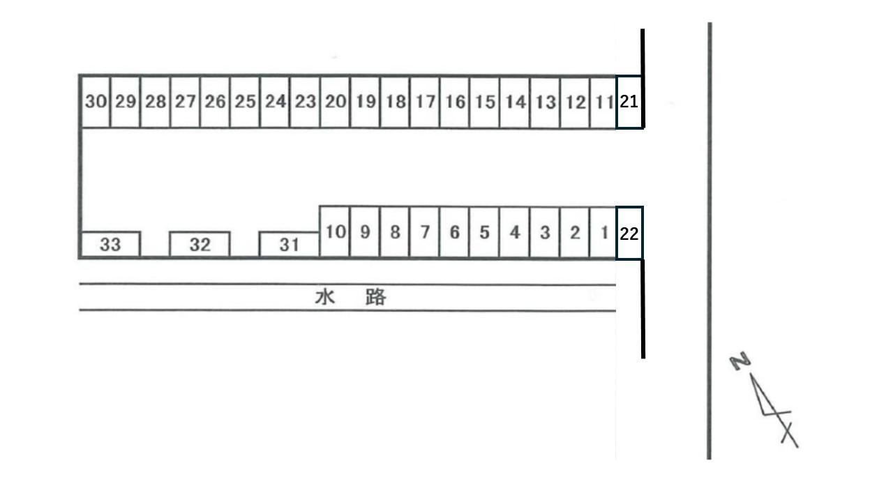 渡辺駐車場の駐車配置図