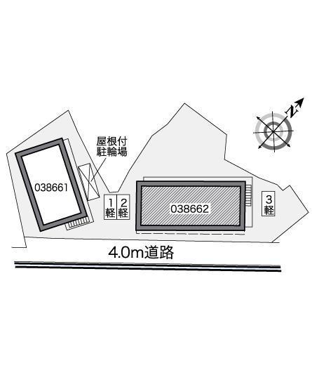 もみじⅢ(38662)　敷地外駐車場の駐車配置図