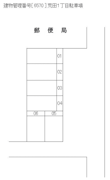 荒田１丁目駐車場の駐車配置図