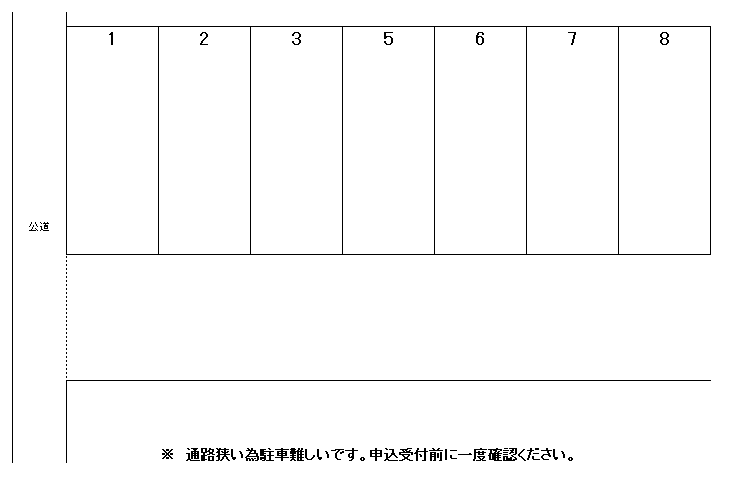 E-48 与一3丁目 貸駐車場の駐車配置図