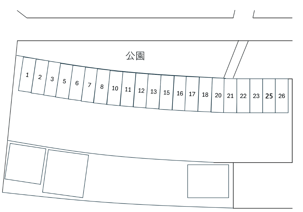 カンユウ第２駐車場の駐車配置図