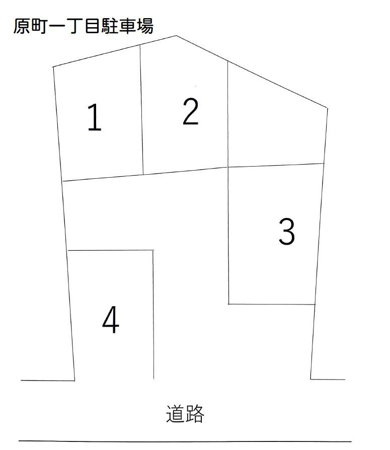 原町1-C駐車場の駐車配置図