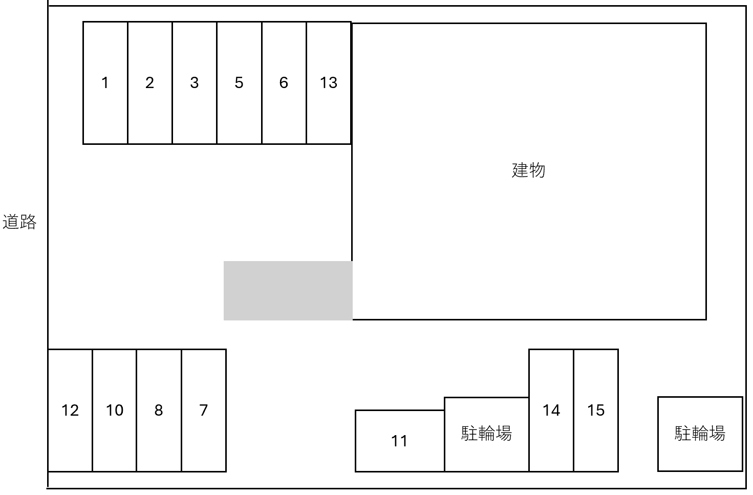 セジュール大長の駐車配置図