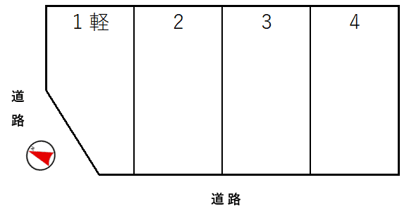 八潮６丁目第１パーキングの駐車配置図