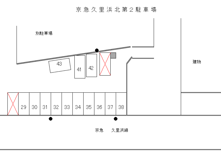 京急久里浜北第２の駐車配置図