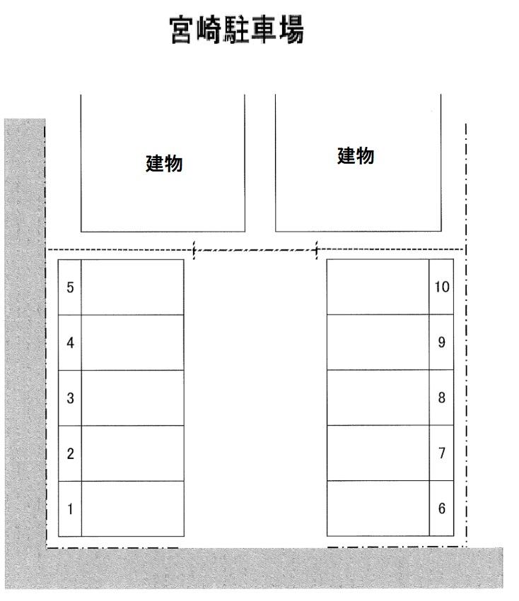 宮崎駐車場の駐車配置図