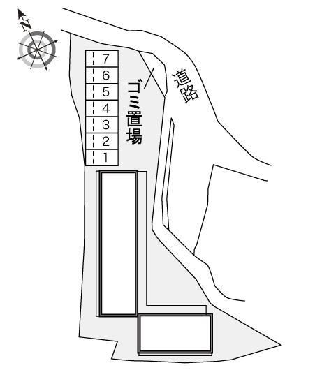枚岡ヒルズ(20695)の駐車配置図