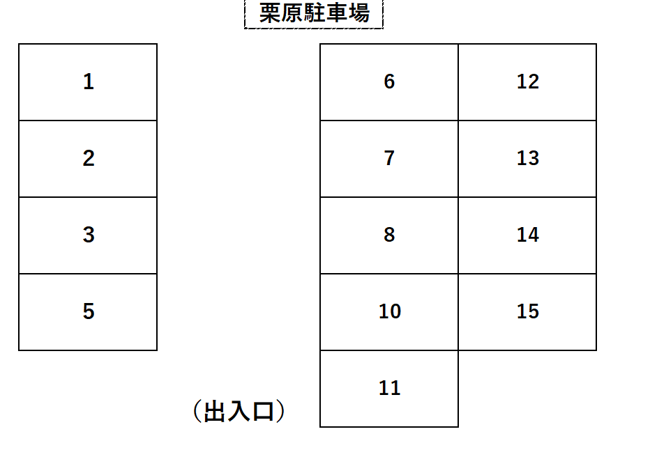 栗原駐車場の駐車配置図