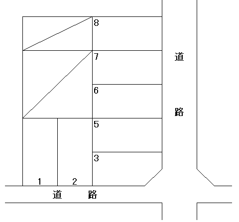 B-51 寺田 仁科貸駐車場の駐車配置図