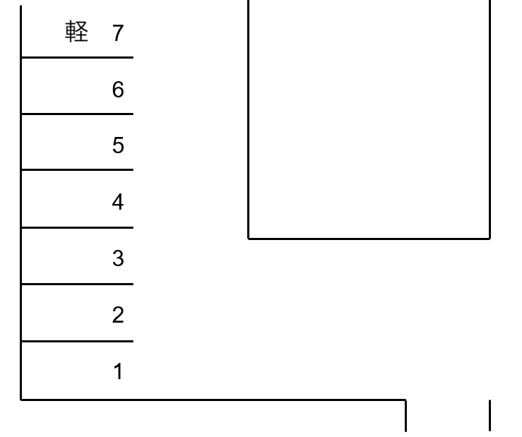 黒原三丁目月極駐車場の駐車配置図