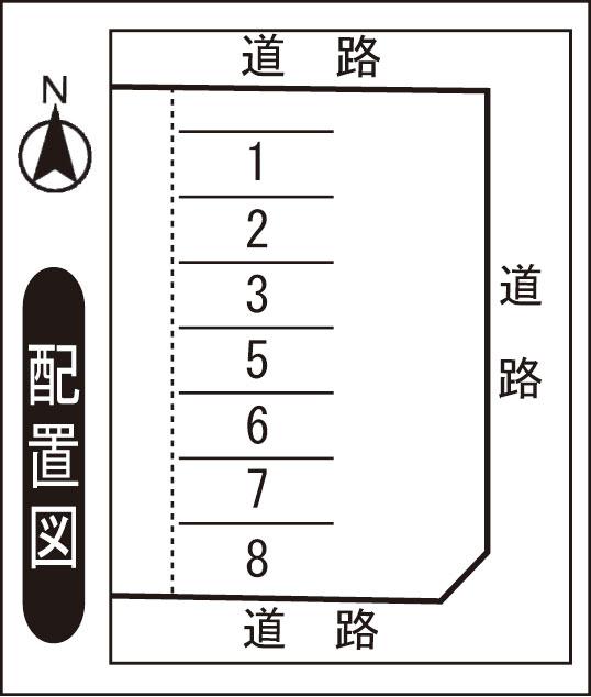 塚谷Ｋパーキングの駐車配置図