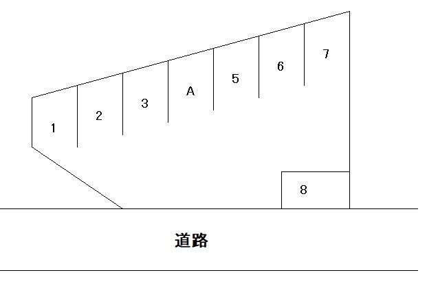 キャッスル駐車場Bの駐車配置図