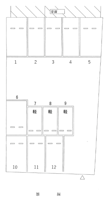 ヴィーナスパーク山喜駐車場の駐車配置図