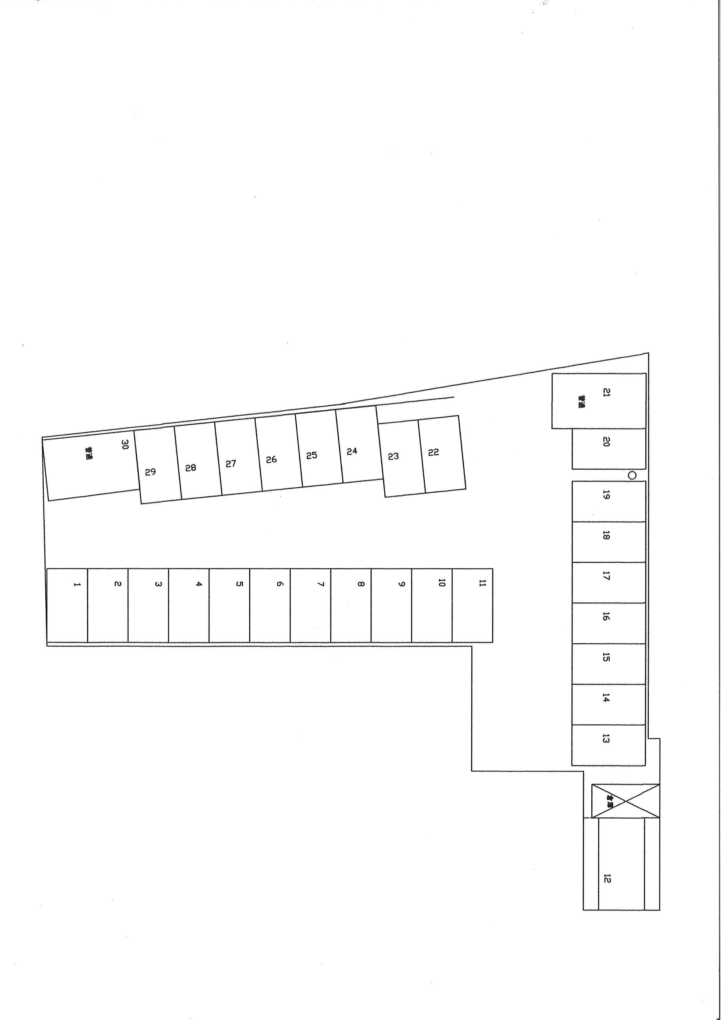 新地西町R駐車場の駐車配置図