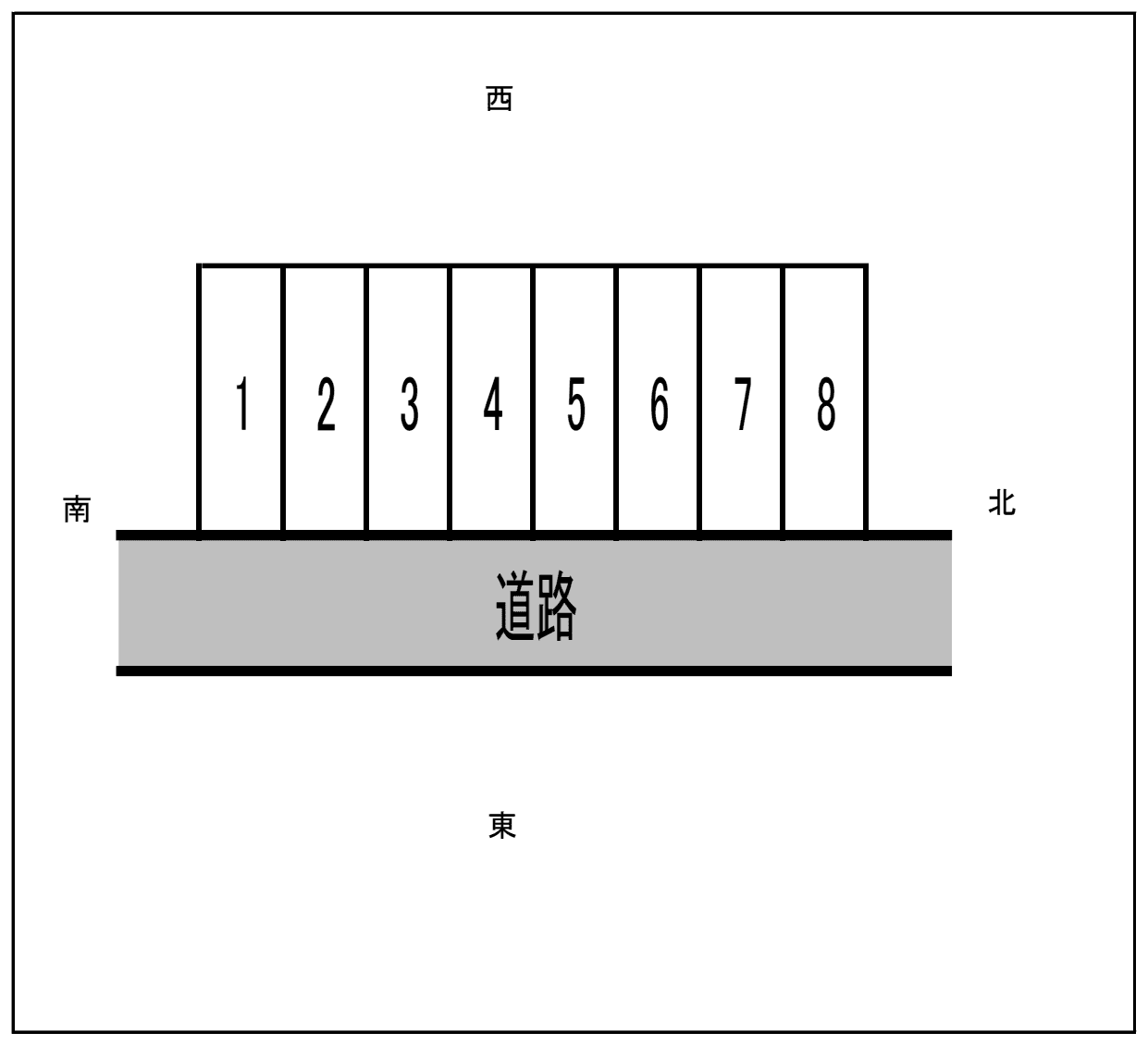 青海町６丁目阿野駐車場の駐車配置図