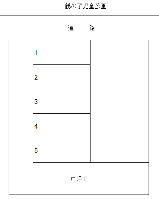 小山パーキングの駐車配置図