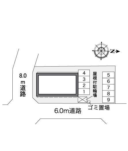 ファミーユγ(36732)の駐車配置図